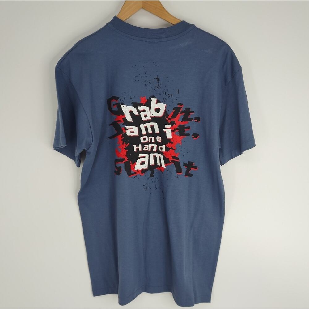 Grab It, Jam It, One Hand Slam It Vintage Basketball Tee Shirt Size Large